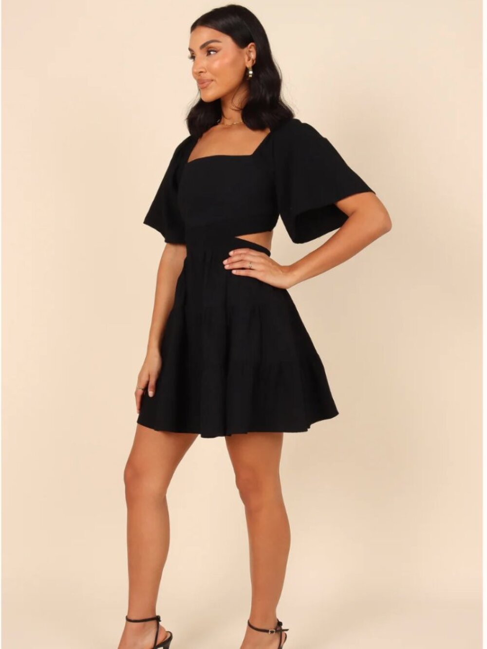 NWT Petal & Pup Jordyn Cut Out Mini Dress Size XL Black